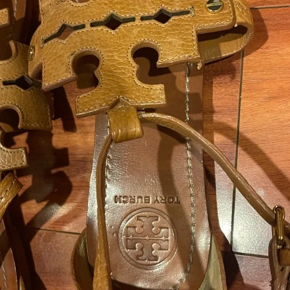 Tory Burch Tan Leather Thong Sandals size 13 - Picture 4 of 6